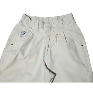 Vintage Cherokee Pants Womens Size 12 Khaki High Waist Rise Mom Made in USA‎